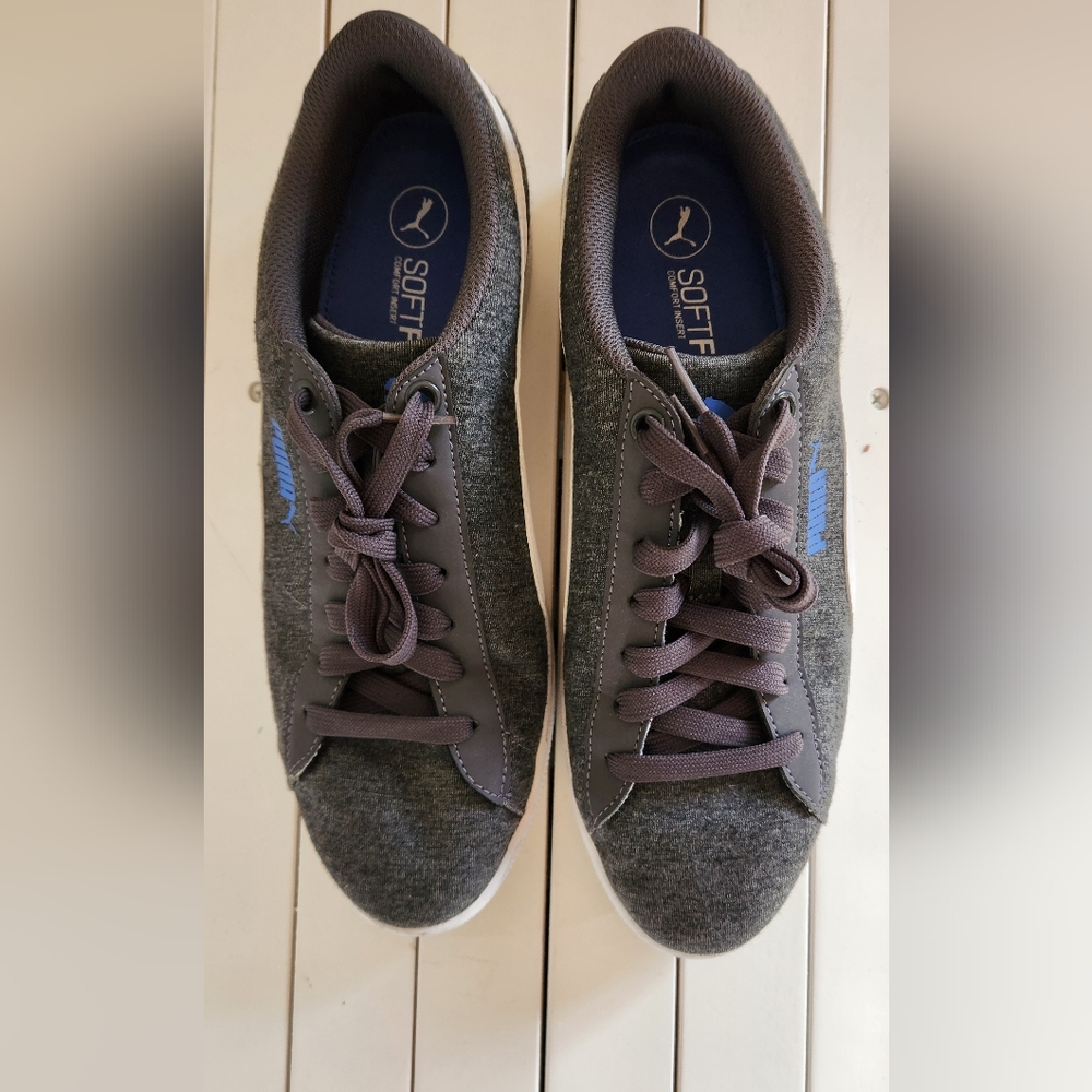 Puma Women's Shoes Soft Foam Size 9.5 Lace Up Gray.